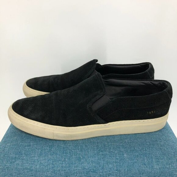 Women by Common Projects Black Suede Slip On loafers size 9.5 - Picture 3 of 12